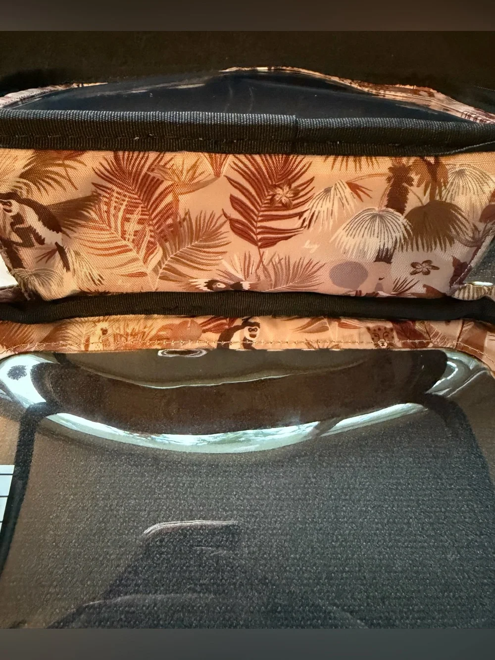 Lug Clear Zip Storage Pouch Bag – Zebra Sand (Black White Brown Animal)